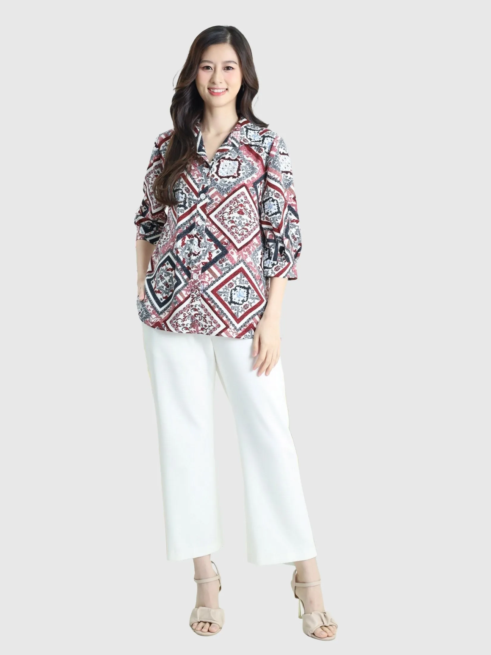 MIKIKO Women Shirt Como Chingira Red