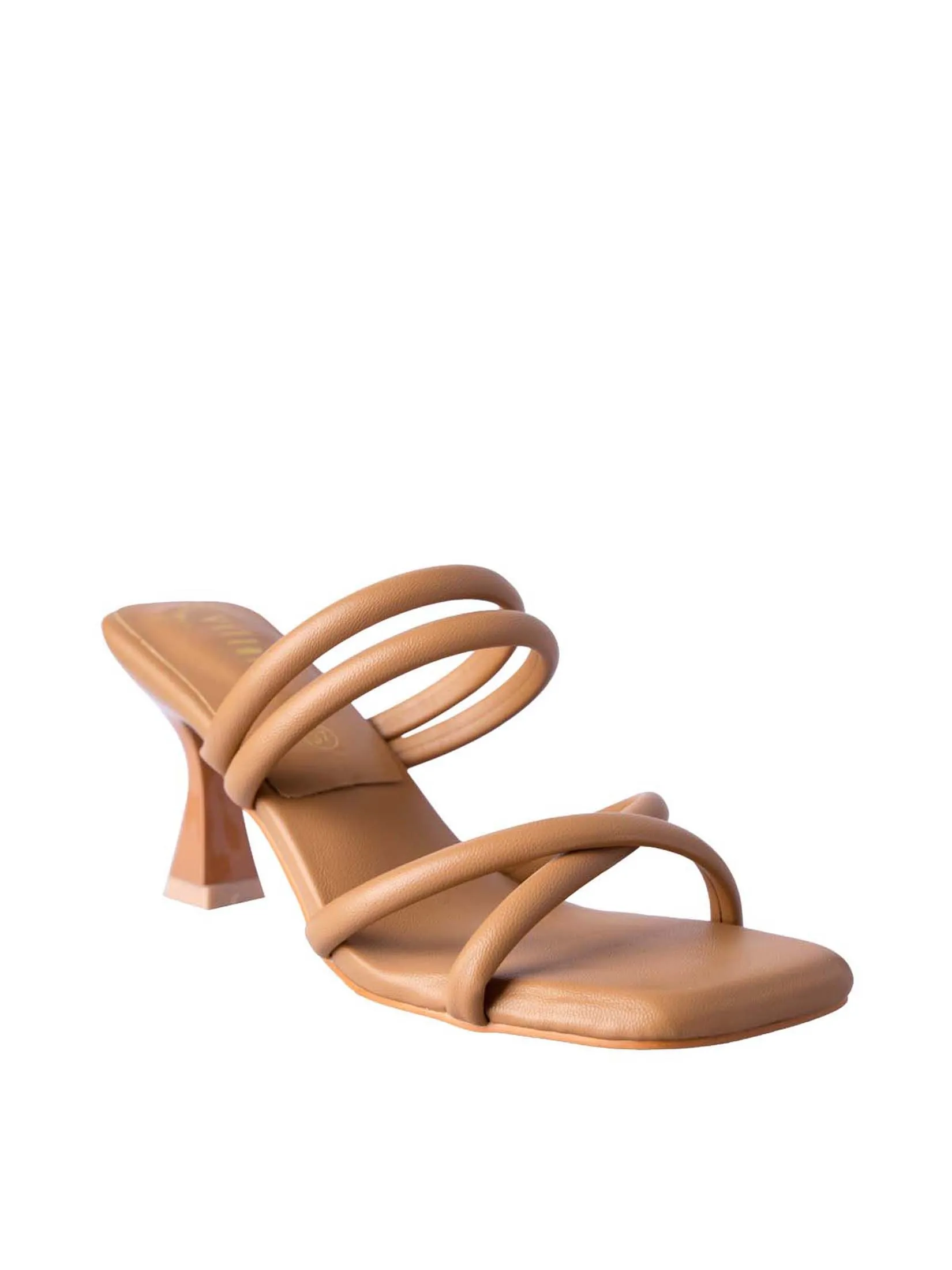 VILLAINS SF LANTANA Women's Comfort Heeled Sandals TAN