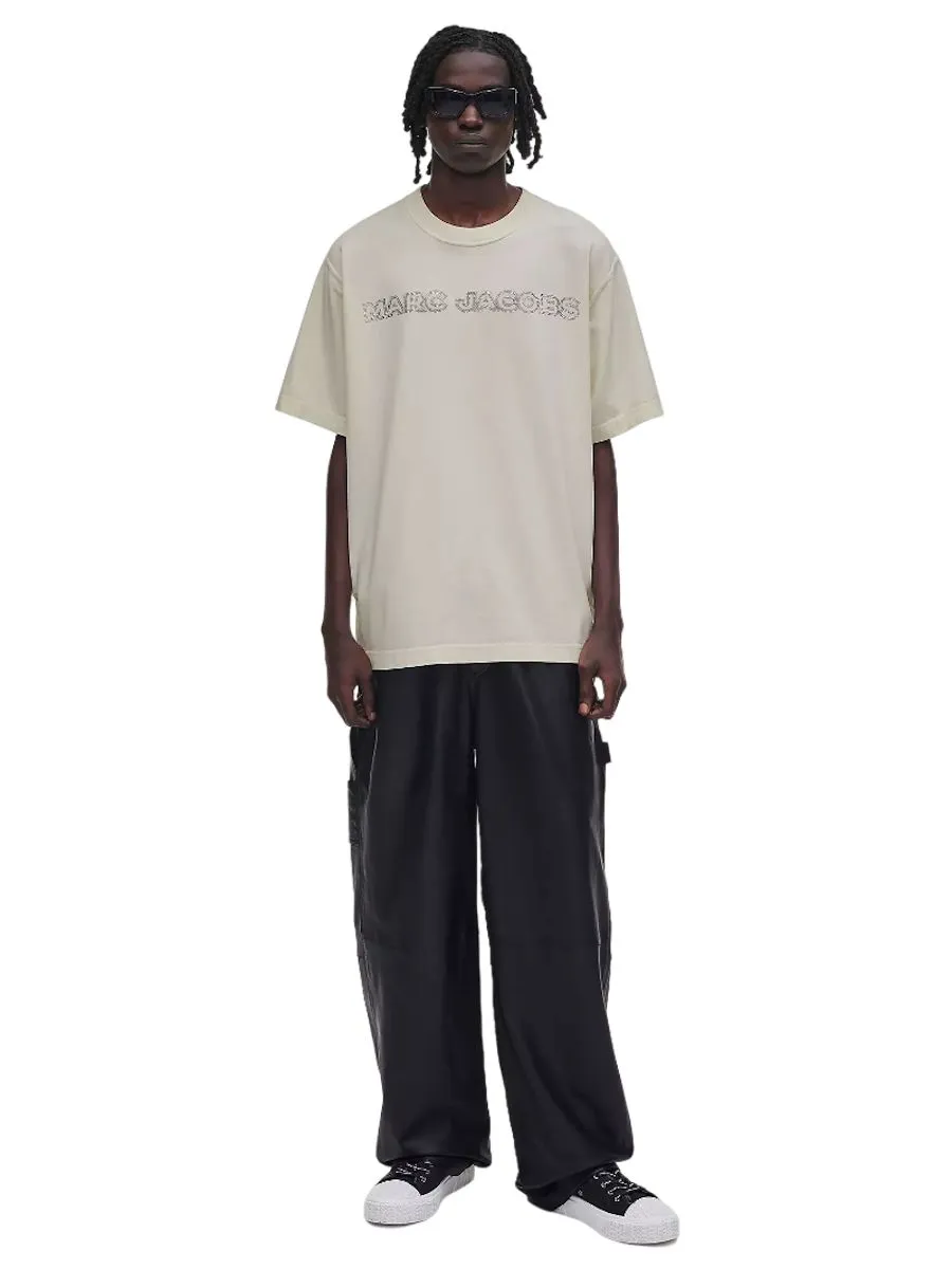 MARC JACOBS THE CRYSTAL BIG TEE STEEL ANTIQUE WHITE