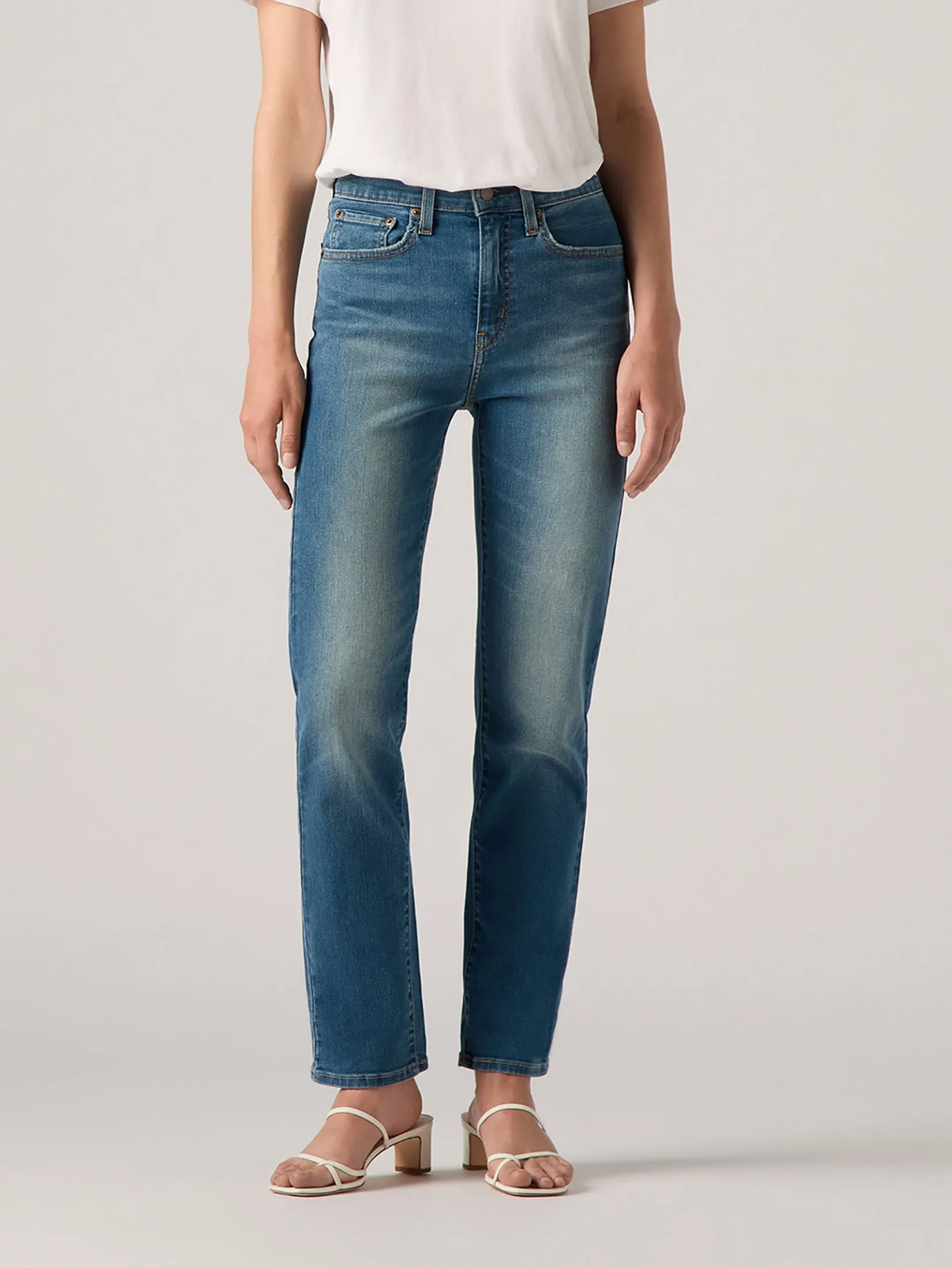 LEVI'S Women's 724 High-Rise Straight Jeans Navy Blue