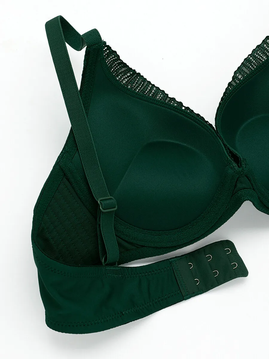SABINA Modern V Woman Wired Bra - Dark Green