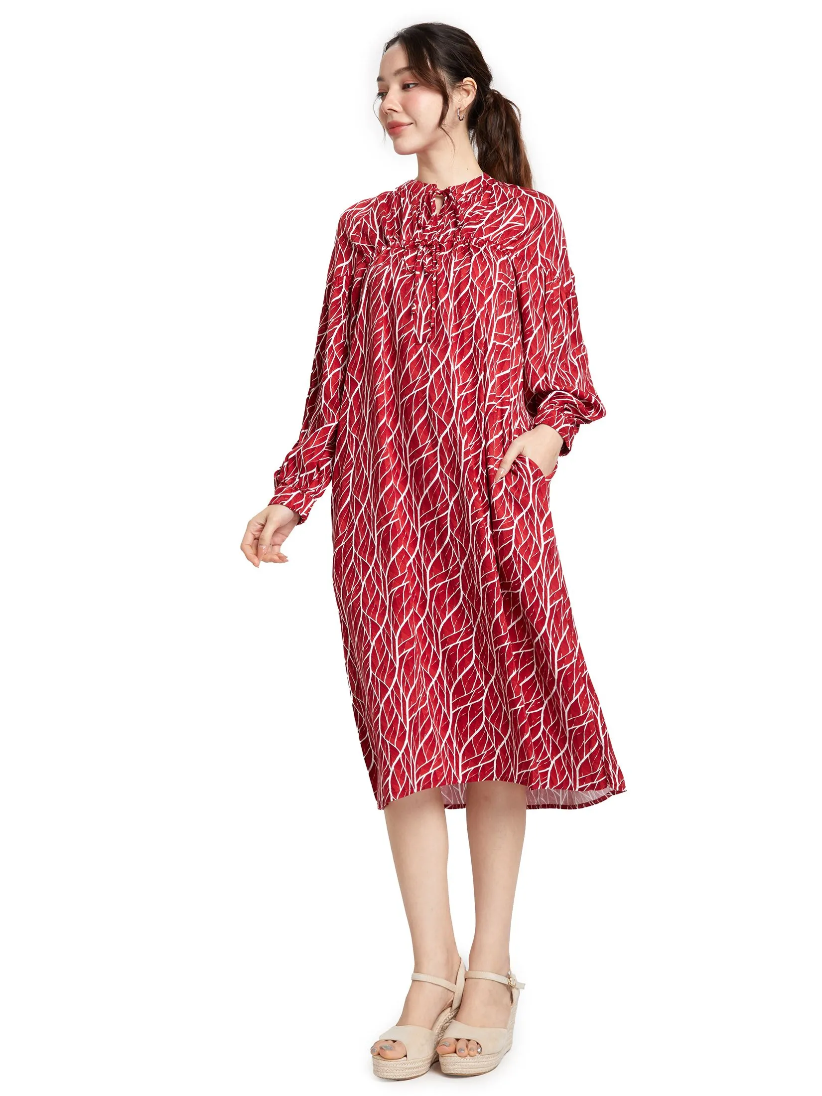 EASY PIECES Women Dress Long Sleeves Print