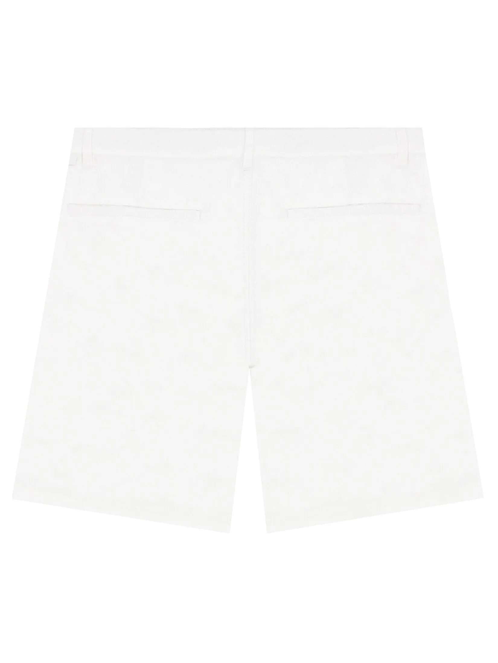 GIORDANO Men's Twill Slim Hidden Comfort Shorts (180° Waistband) Signature white