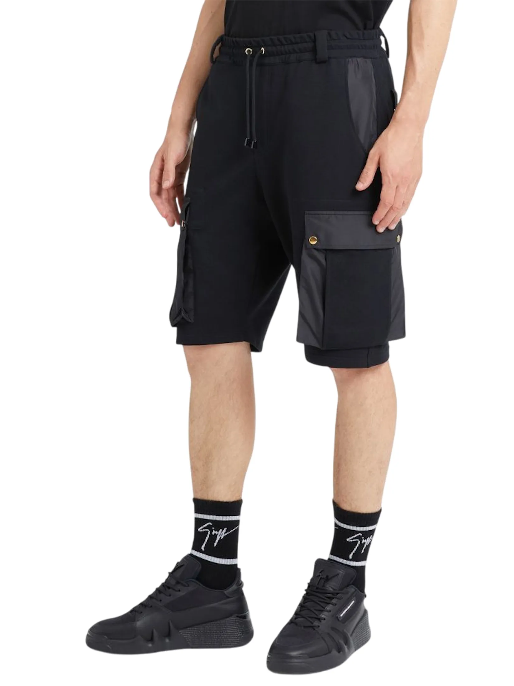 GIUSEPPE ZANOTTI MEN THE SHORTS LR-39 NERO BLACK