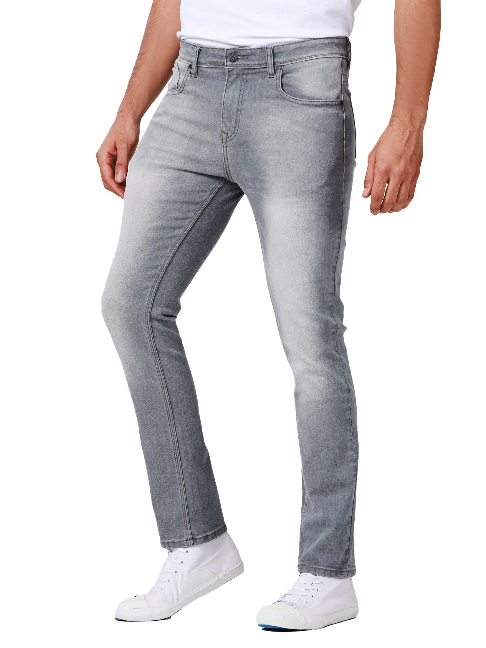 JOHN HENRY Men's Jeans (Skinny Fit) DENIM Grey