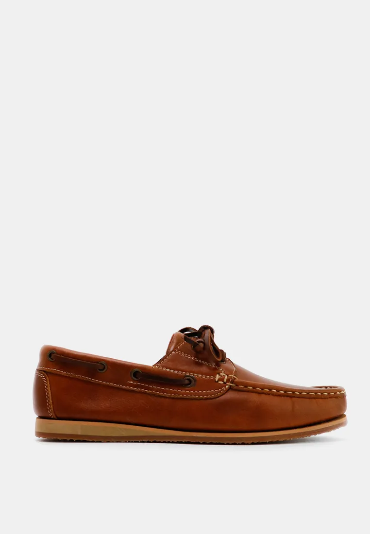 BROWN STONE Brown Stone The Punter's Boat Shoes Oil Toffee Tan