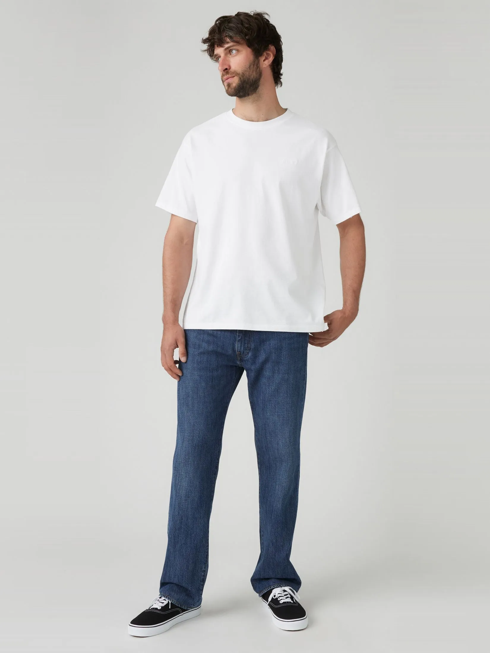 LEVI'S Men's 555 Relaxed Straight Lightweight Jeans Blue