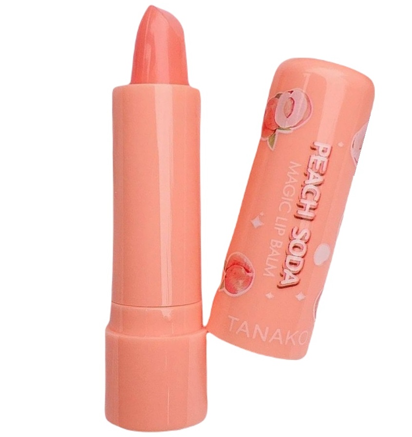 Проявляющаяся помада - бальзам с персиком или апельсином Tanako