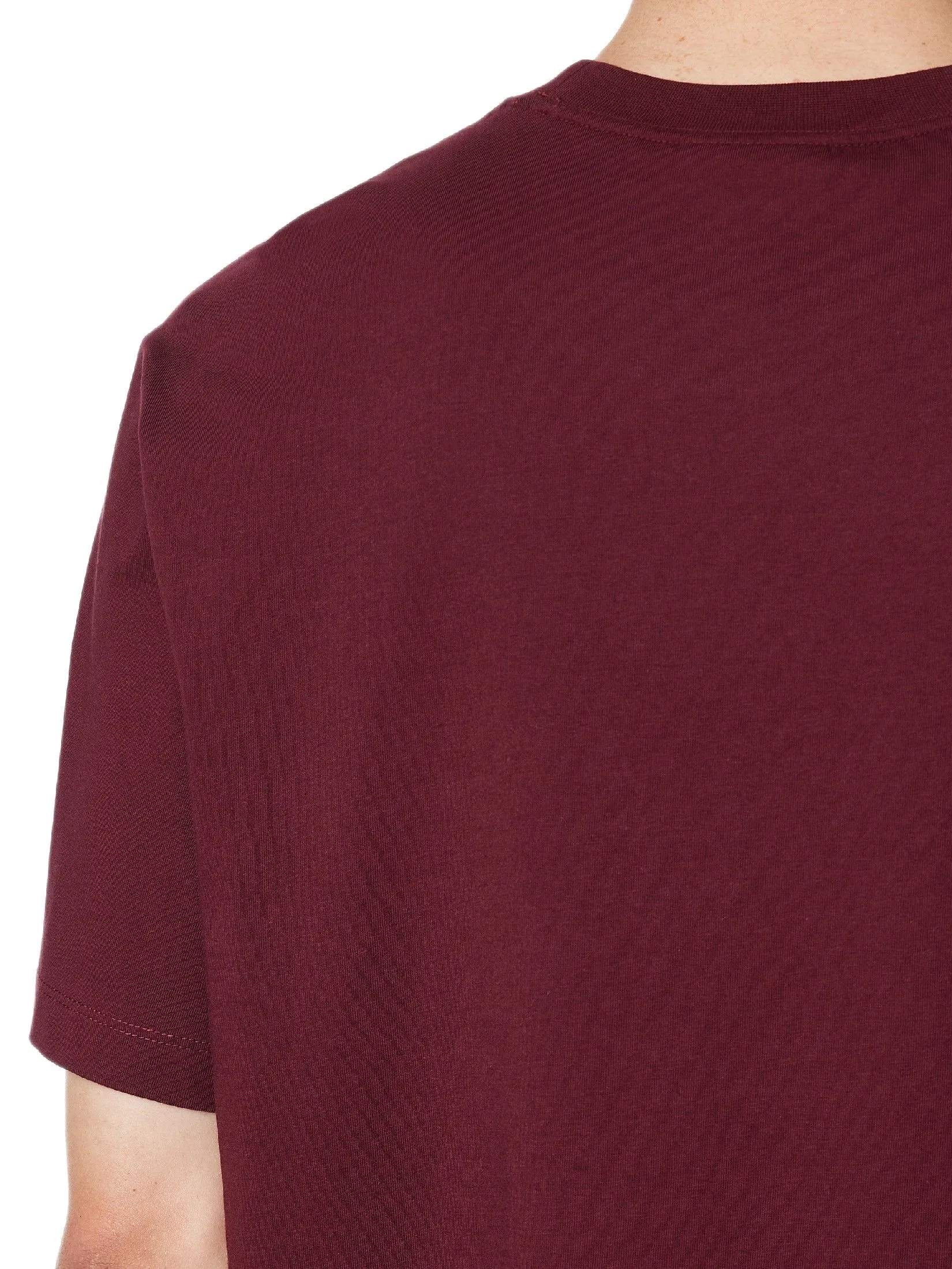 CALVIN KLEIN Men's Easy Fit Archive Logo Short Sleeve T-Shirt Burgundy