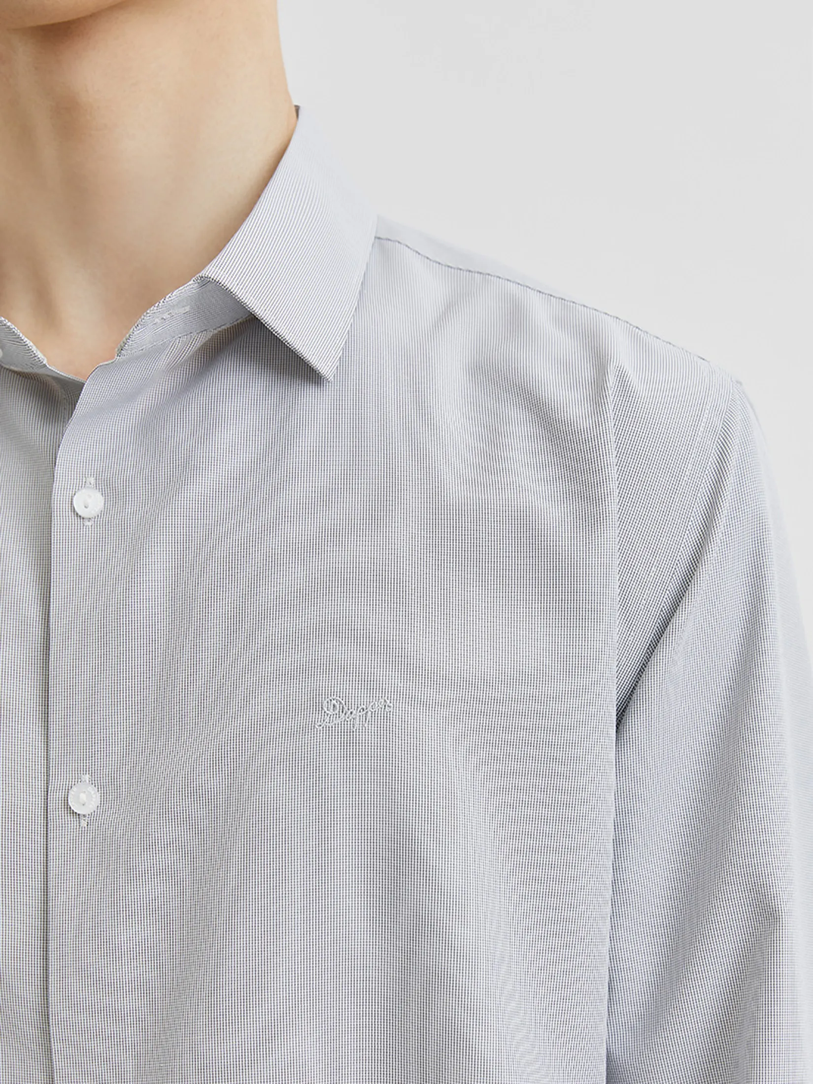 DAPPER Men EASY CARE Plaid Regular Fit Shirt Black