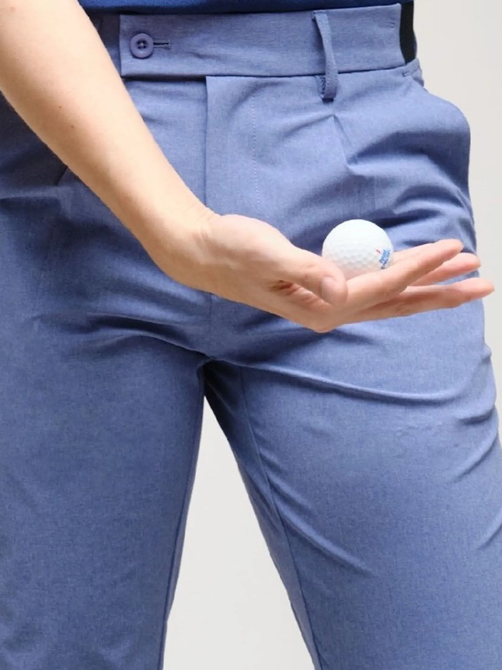 ERA-WON Men's trousers slim straight fit cropped length violet