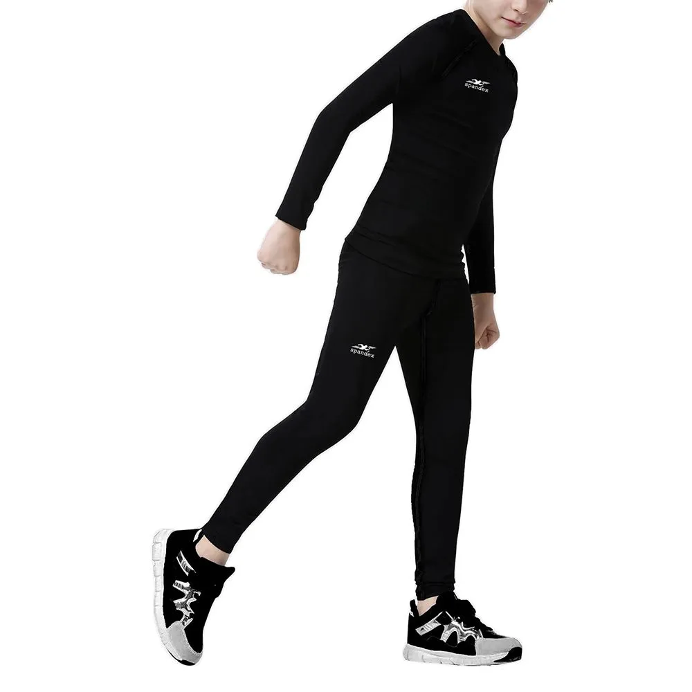 SPANDEX Black-YL001-Compression Long pants