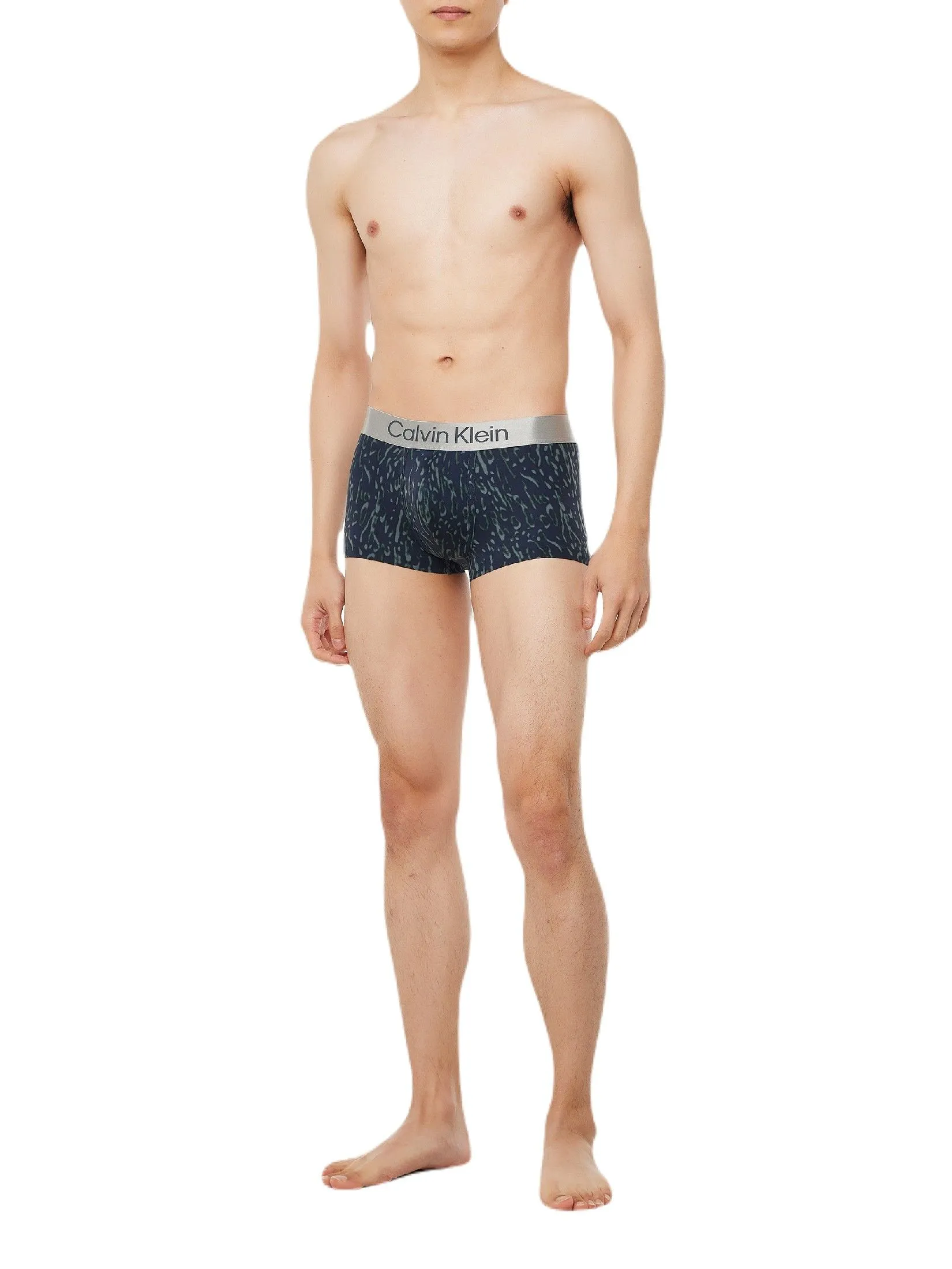 CALVIN KLEIN Men's Brushed Micro Jersey Low Rise Trunks Navy Blue