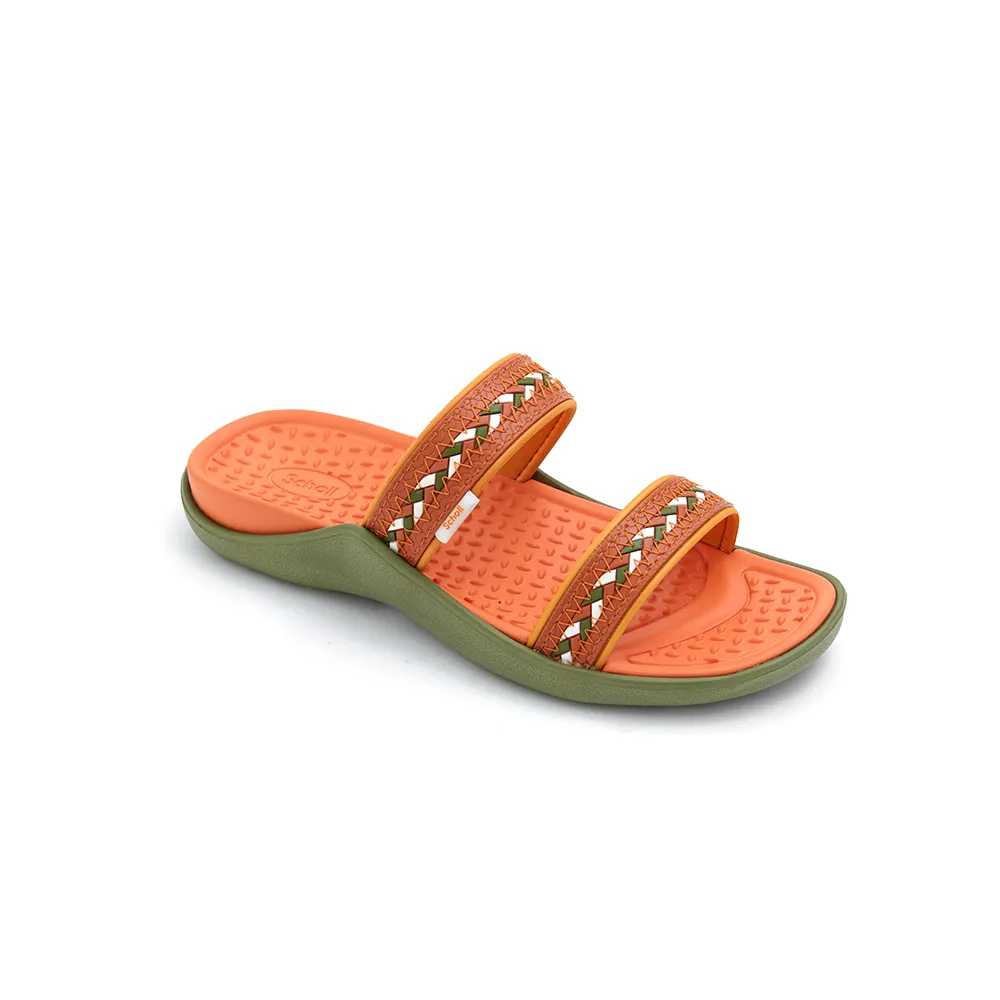 SCHOLL Orange Slide Sandals - Sand III