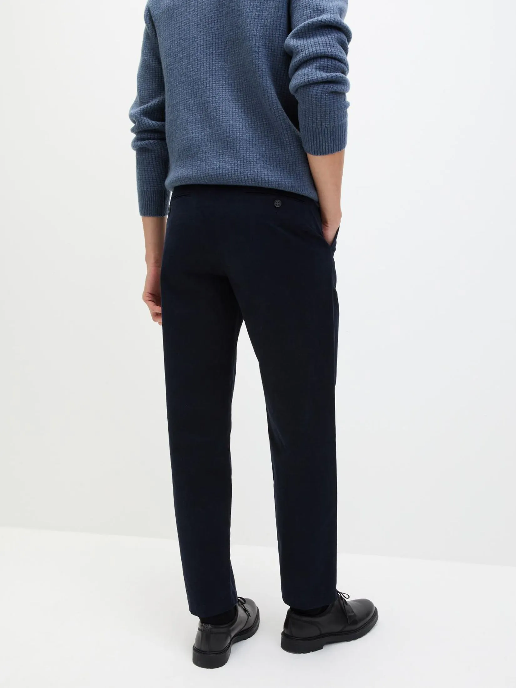 MARKS & SPENCER Men Chino Pants Tapered Fit Twin Pleat Stretch