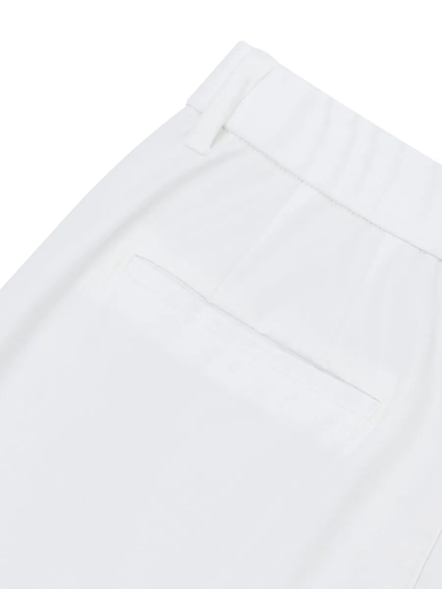 GIORDANO Women's 180° Expandable Waistband slim suit pants Albumen white