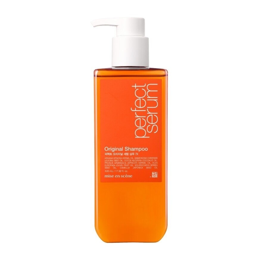 Mise En Scene Shampoo Perfect Serum Original 530 Ml. ฟื้นบำรุงผมแห้งเสียและแตกปลาย
