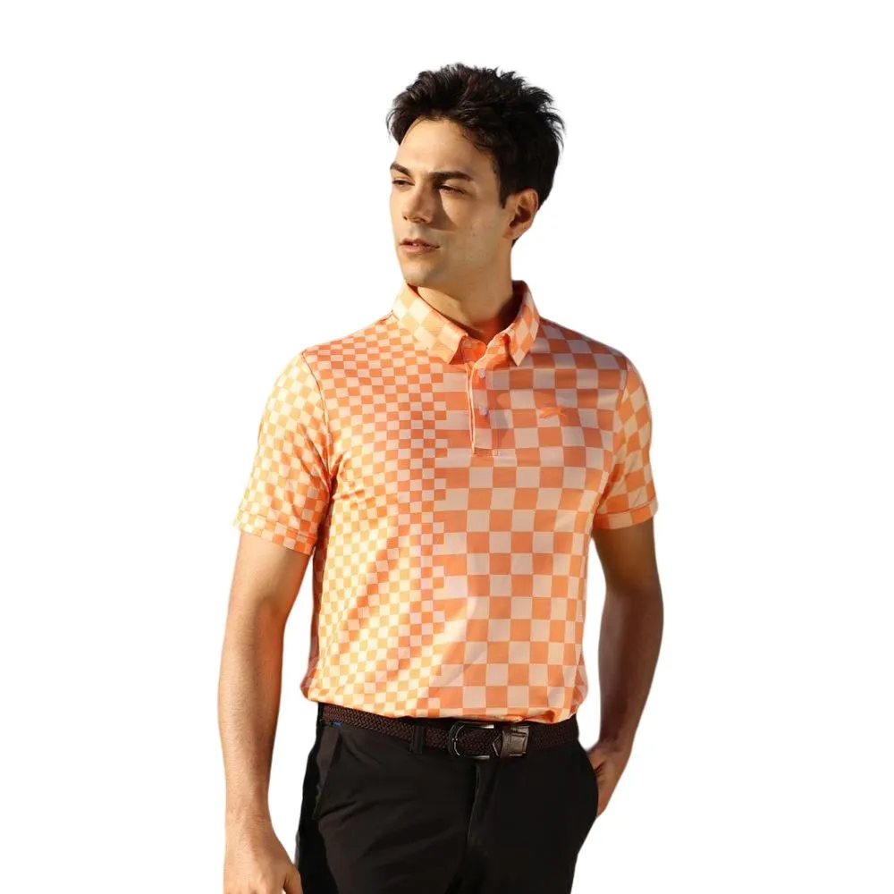 XOLO Orange CHECKERED POLO (040064)