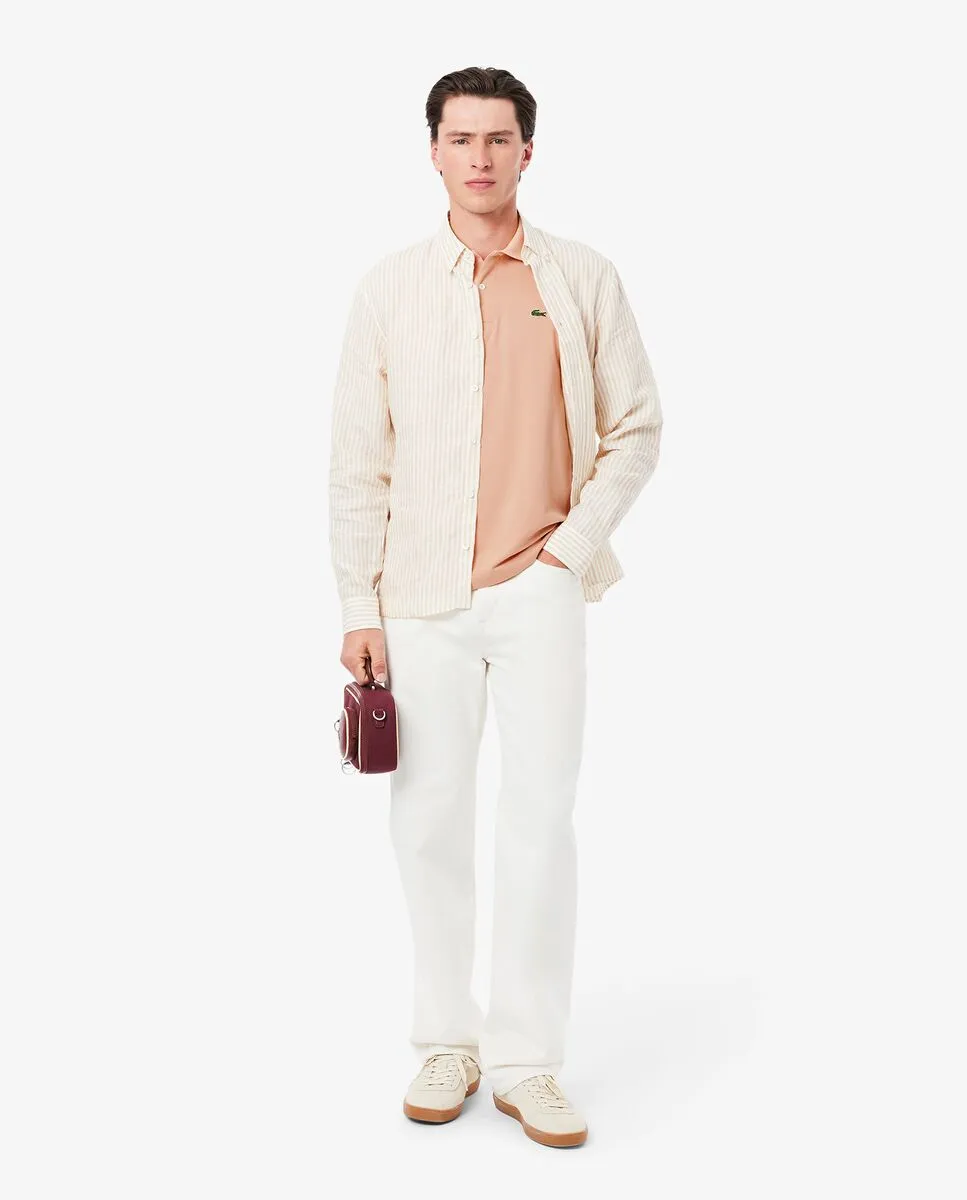 LACOSTE Classic Fit L.12.12 LIGHT Piqu  Polo Shirt Beige