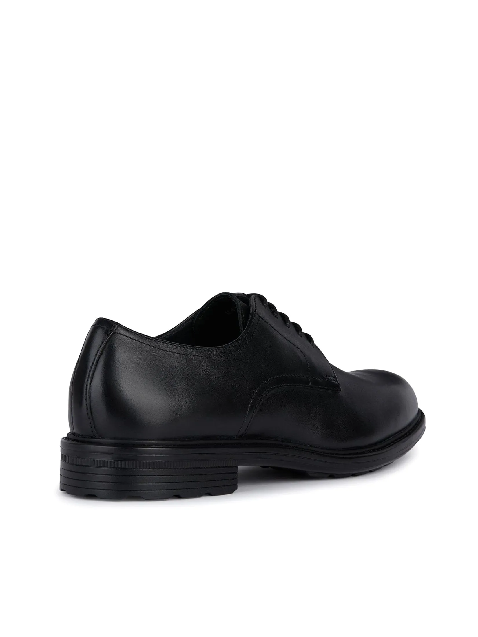 GEOX Men Leather Shoes U Walk Pleasure Black