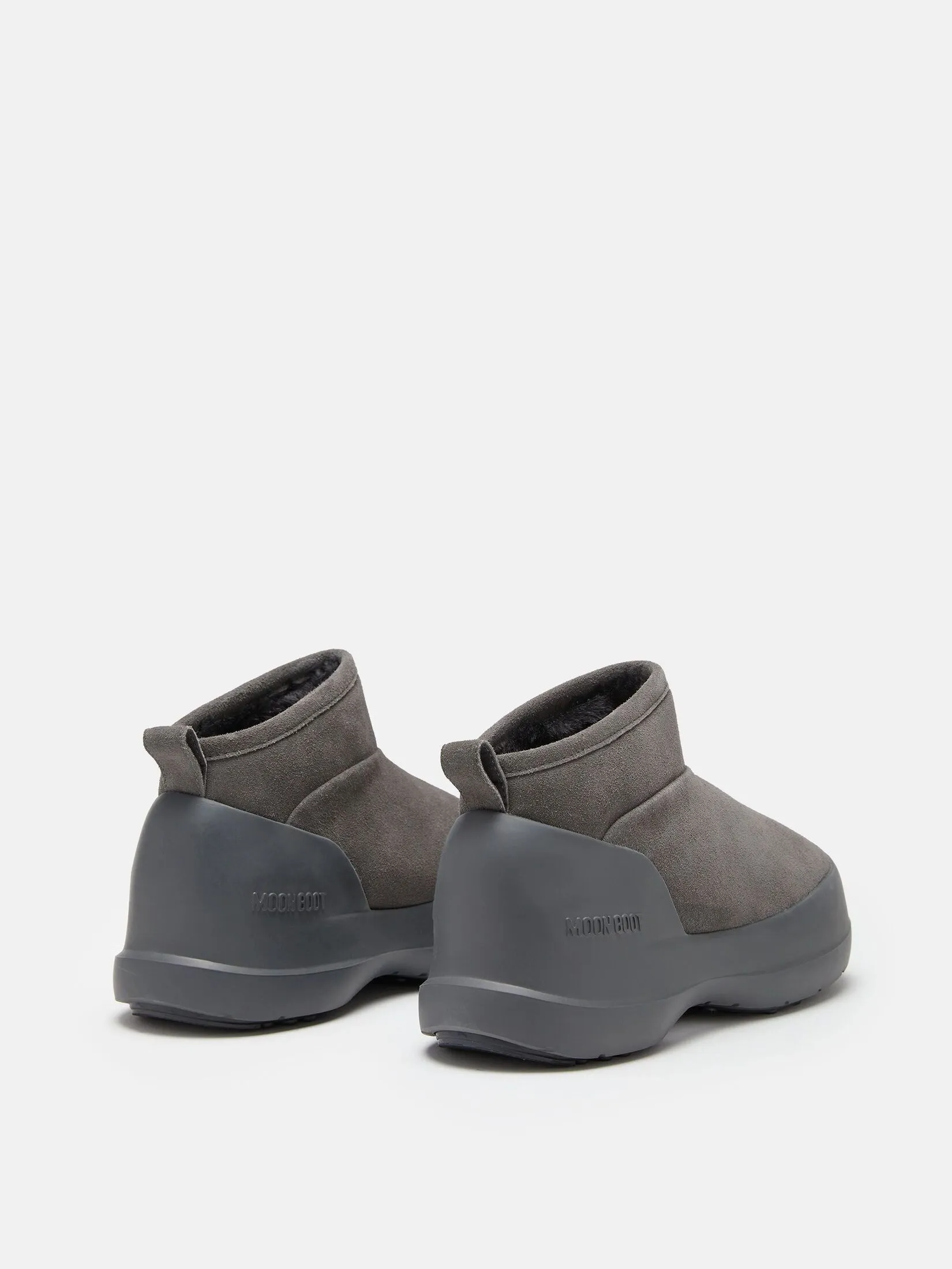 MOON BOOT LUNA LOW ANTHRACITE SUEDE BOOTS