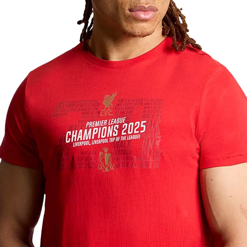 LIVERPOOL FOOTBALL CLUB Men Football T-Shirt EPL Champions 2024/25 Red - LF068AP452EKTH