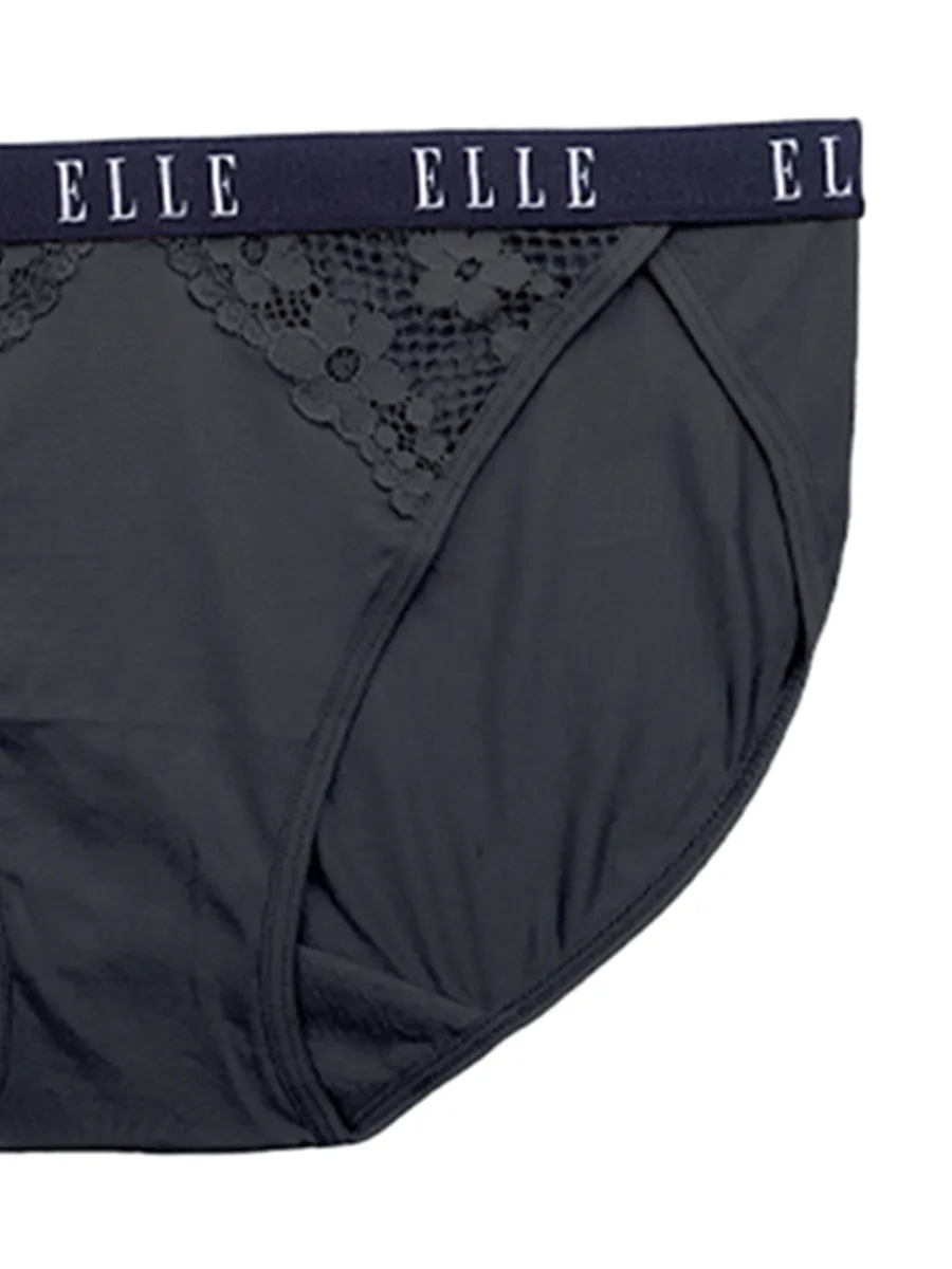 ELLE LINGERIE UNDERWEAR SEXY LOWRISE LU1884BL BLACK