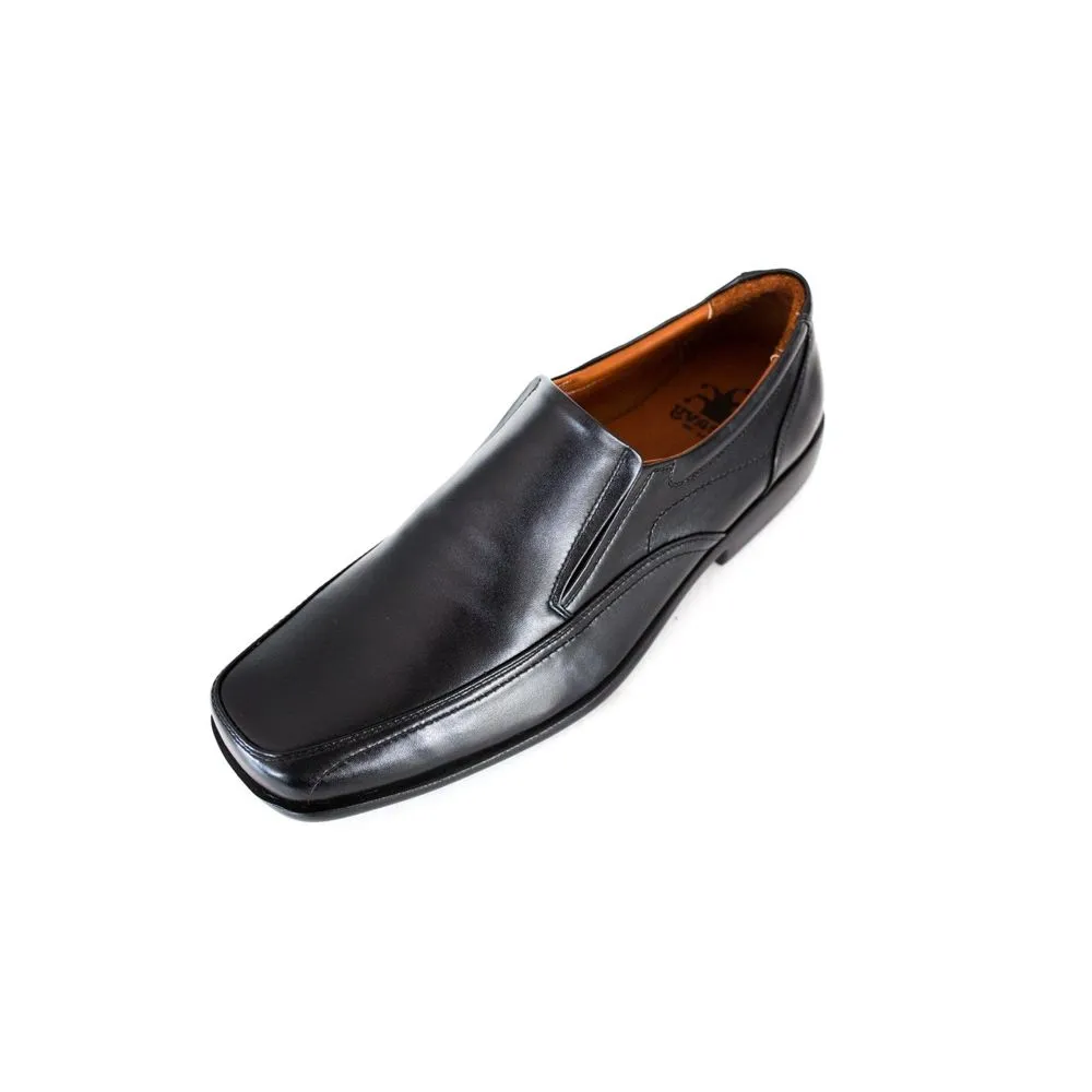 HEAVY Black leather court shoes VB8281