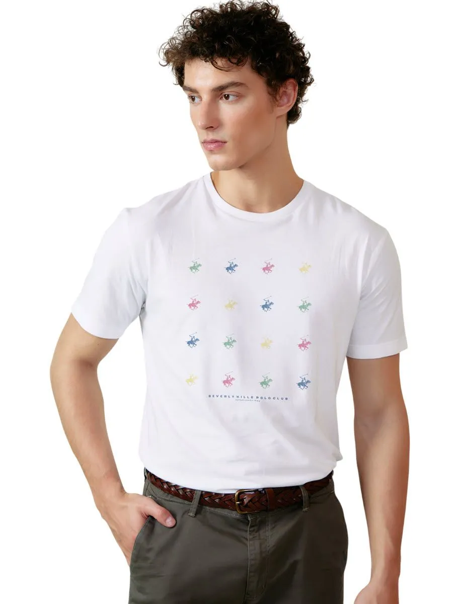 BEVERLY HILLS POLO CLUB White Men T-Shirt REGULAR-FIT Model BNSR295