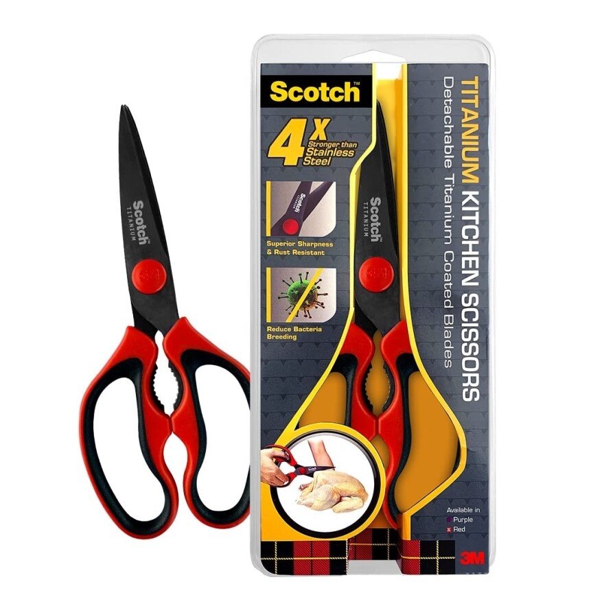 Scotch Brite Titanium Kitchen Scissor KS-DTR (Red)