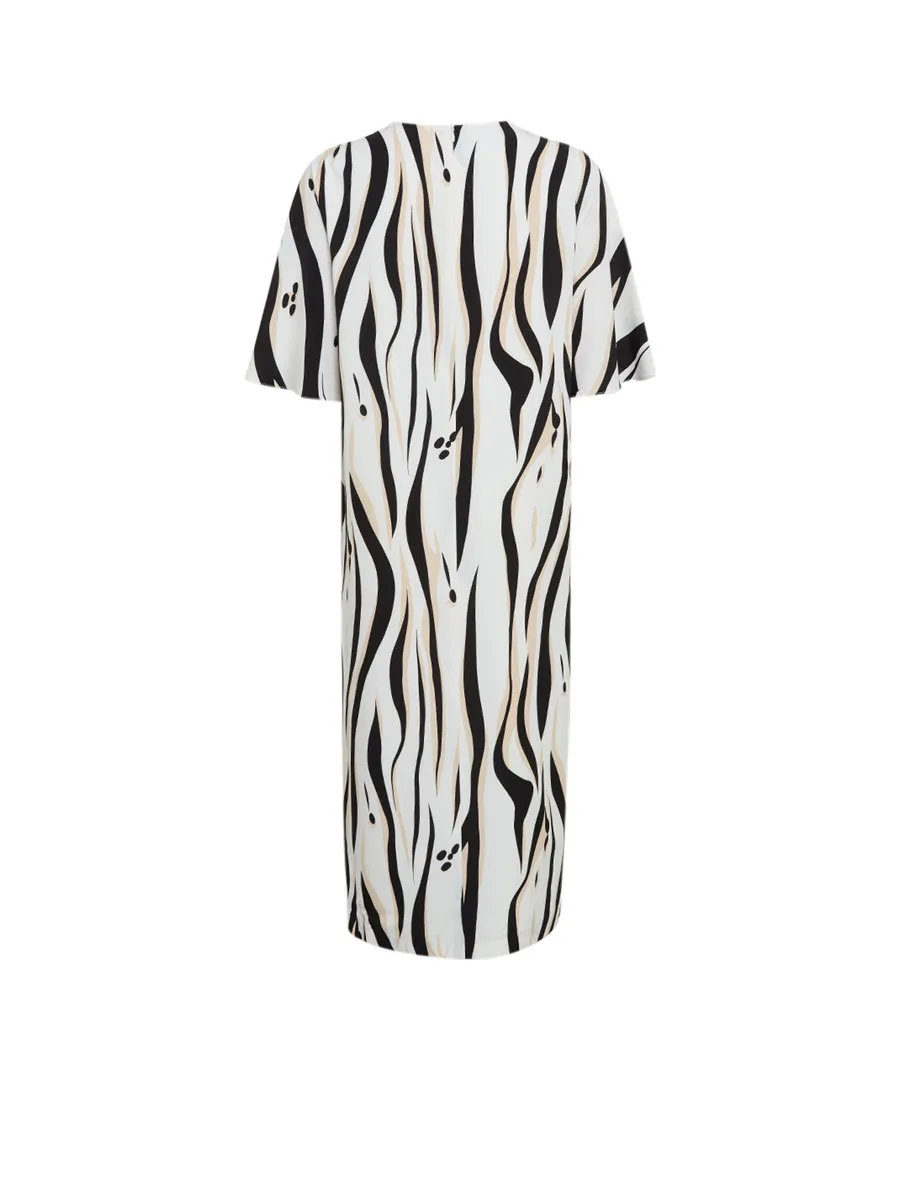 CRUISE BY CHRISTIANA Black Graphic Print Flare Dress No.CC98P216020