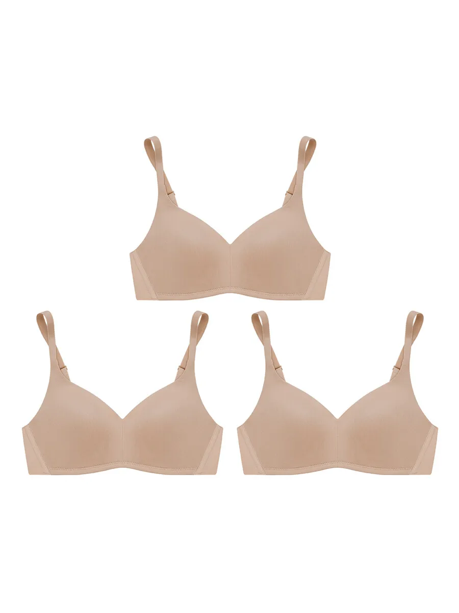 SABINA [Pack 3 Price] Bra Seamless Fit Perfect Bra Collection - Nude
