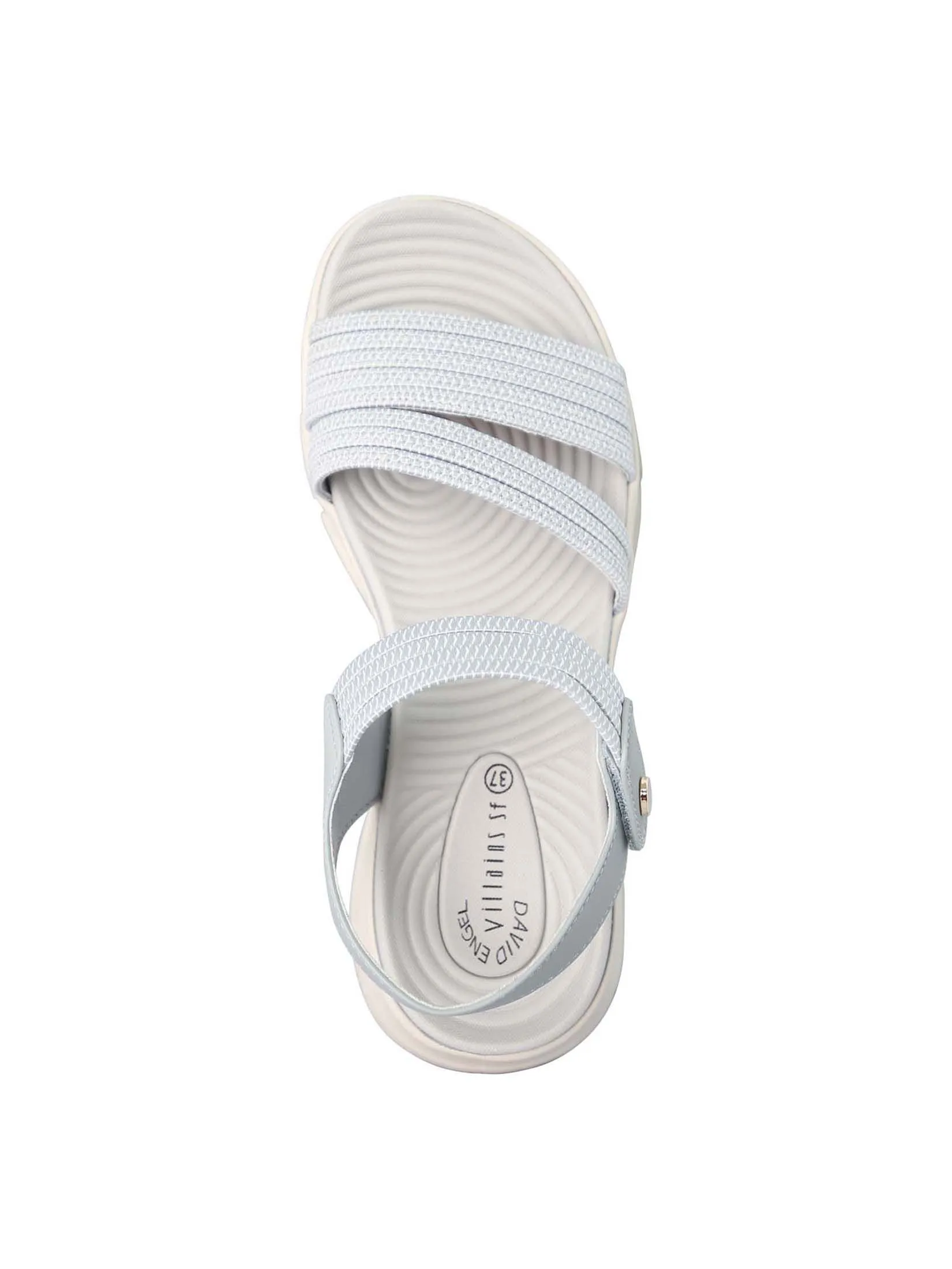 VILLAINS SF STRETCHY Women's Comfort Flat Sandals GREY