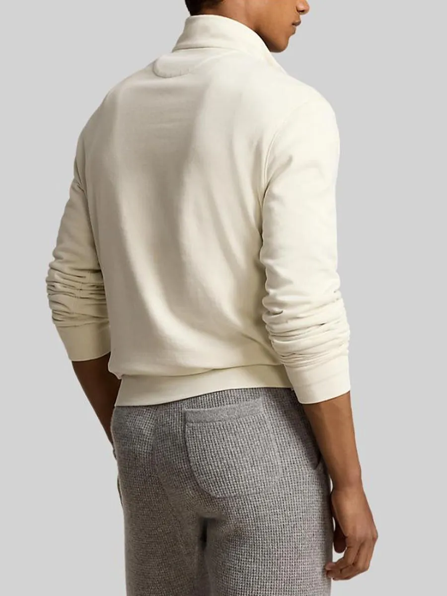 POLO RALPH LAUREN Men Pullover-Luxury Jersey Quarter-Zip Pullover-Natural-101