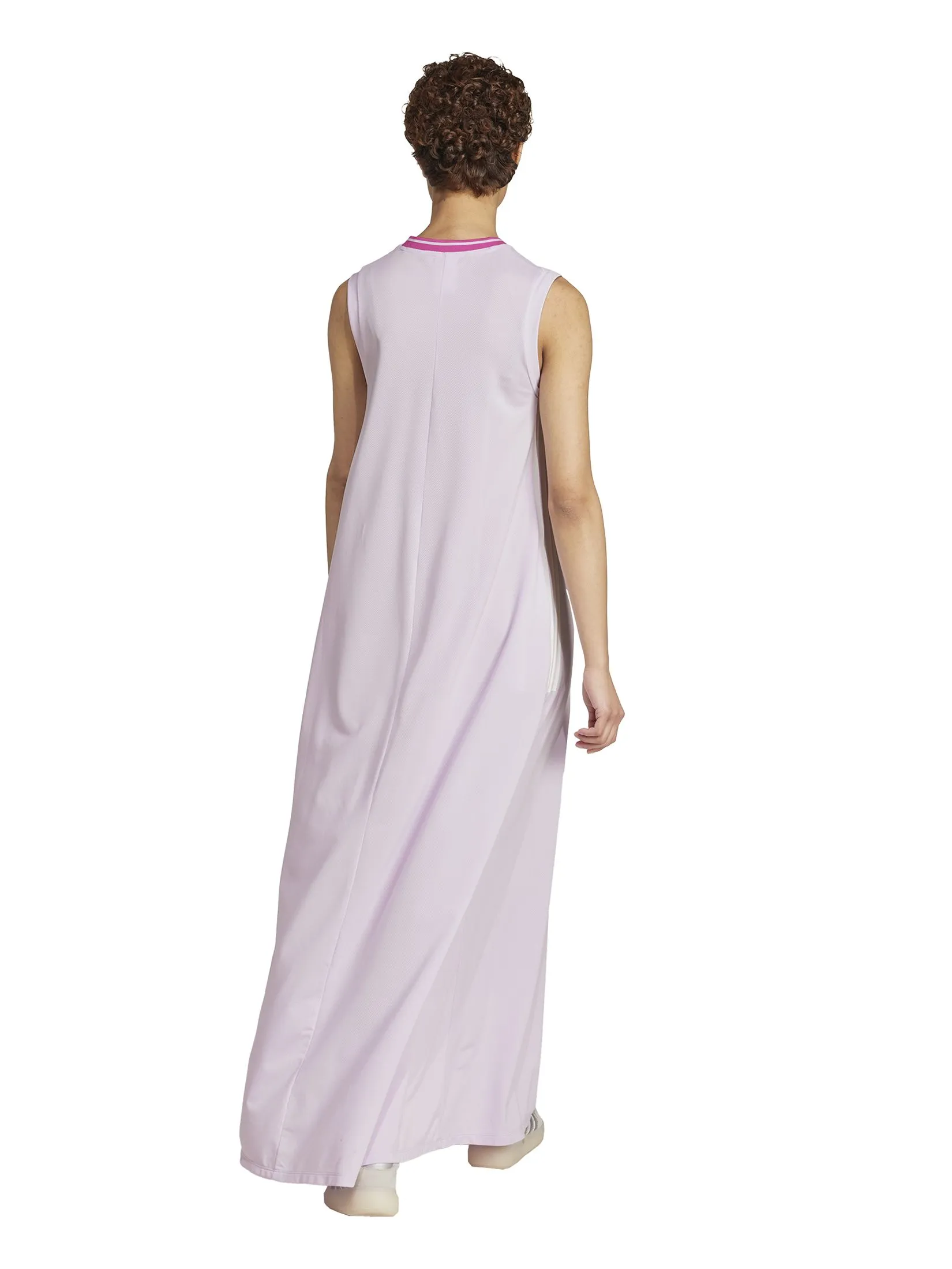 ADIDAS Women Long Dress Tiro Cut 3-Stripes Soft Mesh JP3067 Purple / Ice Lavender
