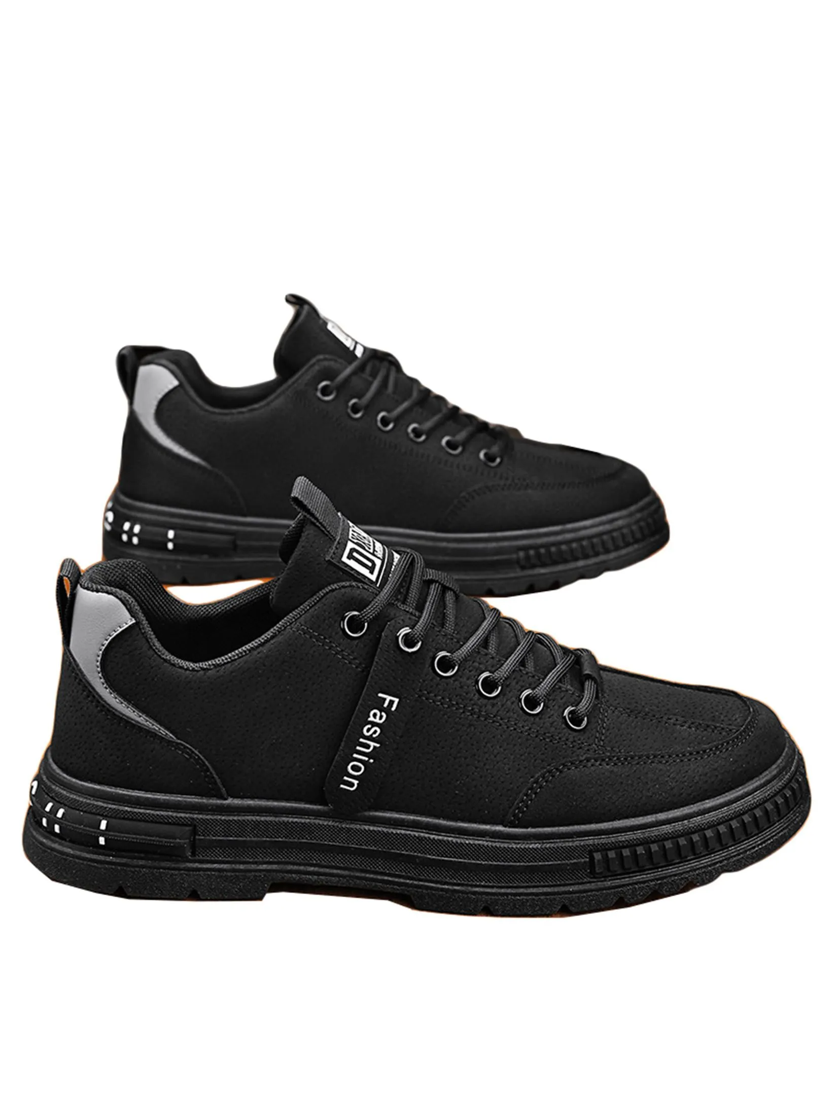 DAZZLING Mans canvas shoes anti-slip construction DZ-WF613-BK Black