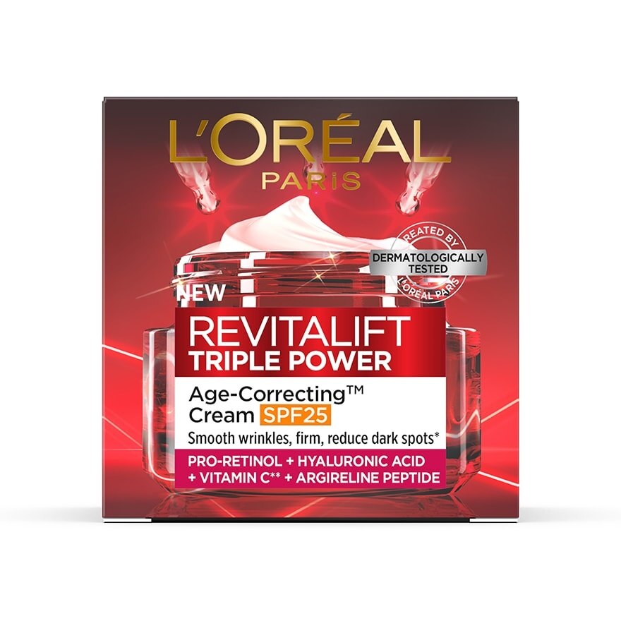 L'Oreal Paris Revitalift Triple Power Age-Correcting Cream SPF 25 50 Ml.