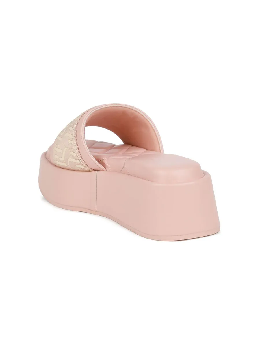 SHU WONEM  PALETTE SOFT 2" SIGNET ON CANVAS ORIGINAL WEDGES PINK