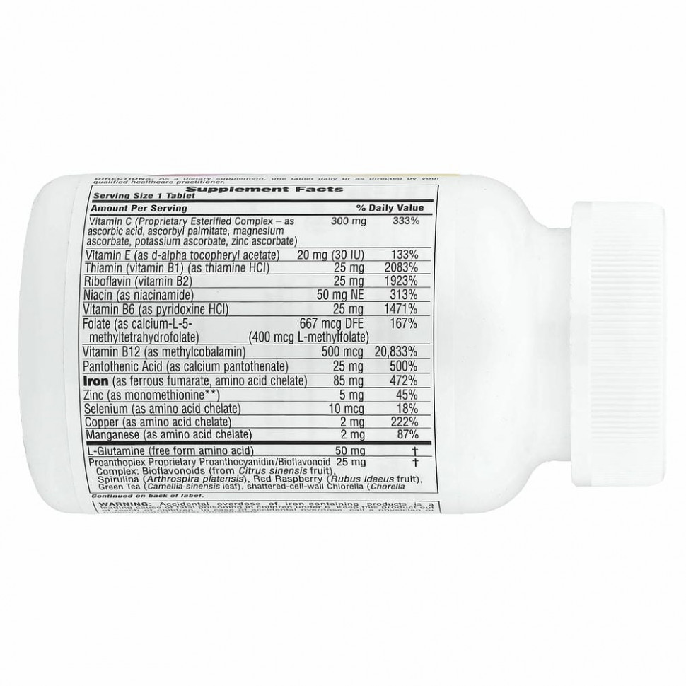 NaturesPlus, Hema-Plex, железо с незаменимыми питательными веществами для здоровых эритроцитов, 60 таблеток с медленным высвобождением