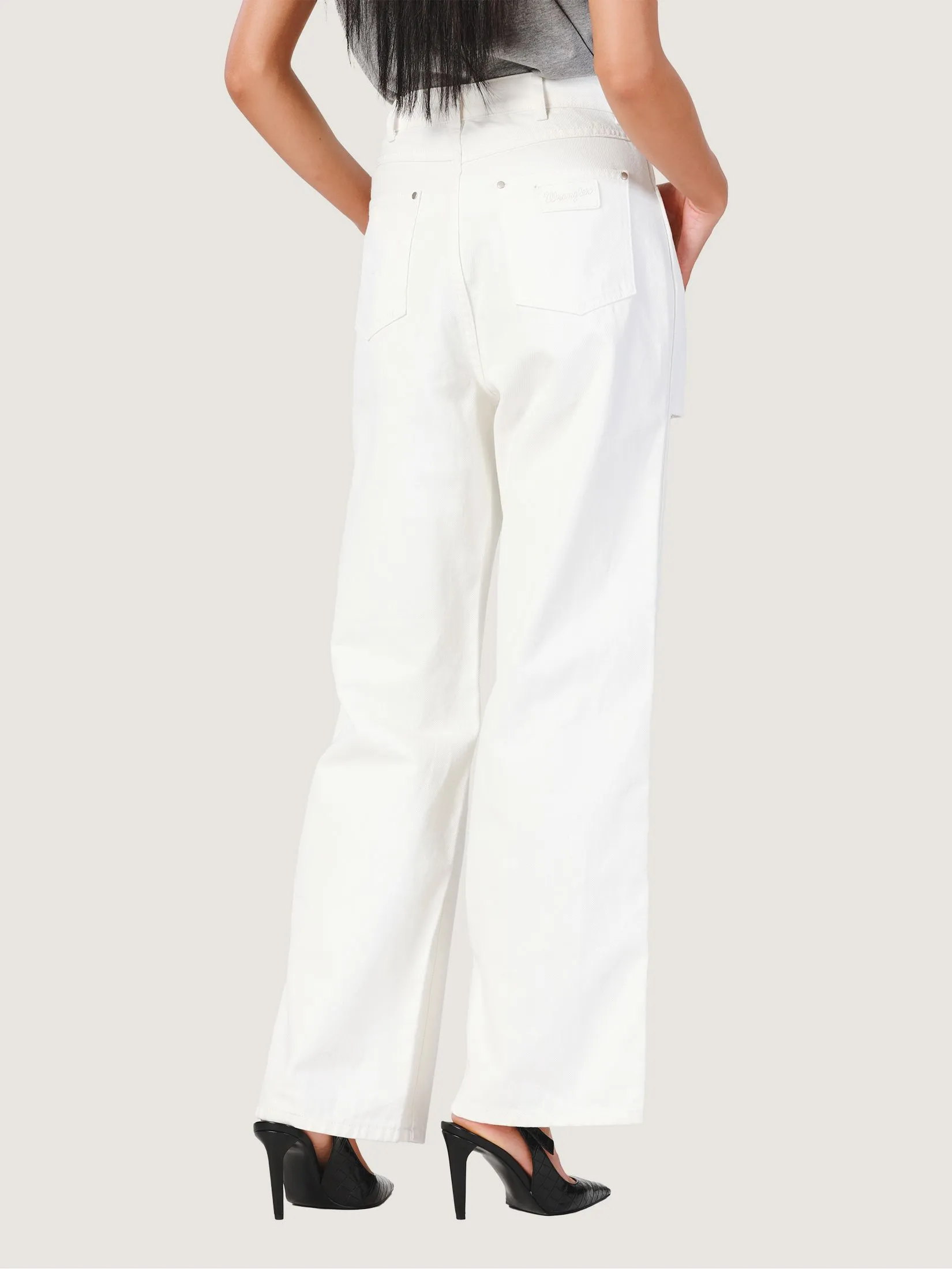 WRANGLER Women's Jeans Everyday with Wrangler Collection High Loose Fit Off-White