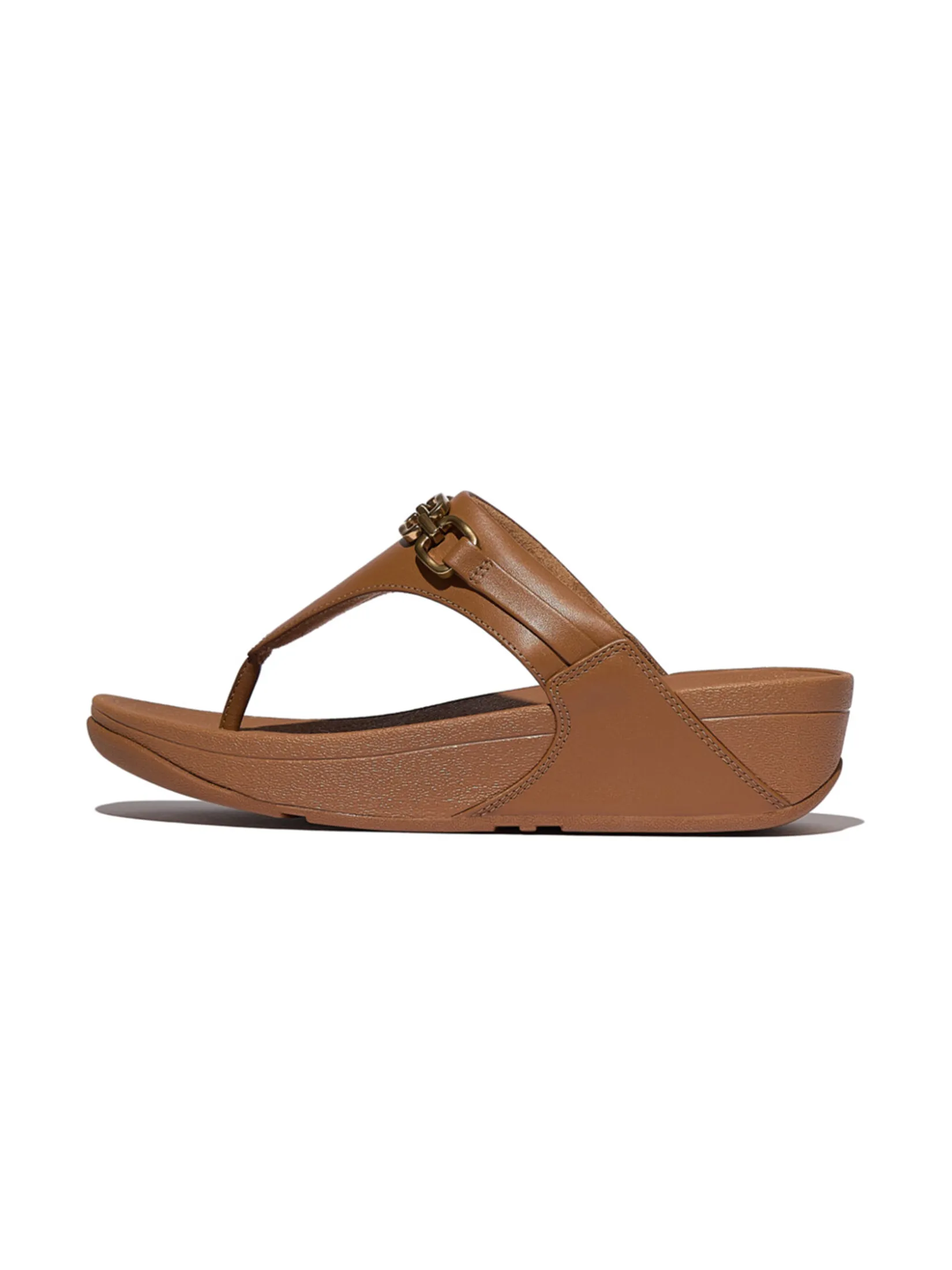 FitFlop™ WOMEN S LULU SQUARE-CHAIN TOE-POST BROWN
