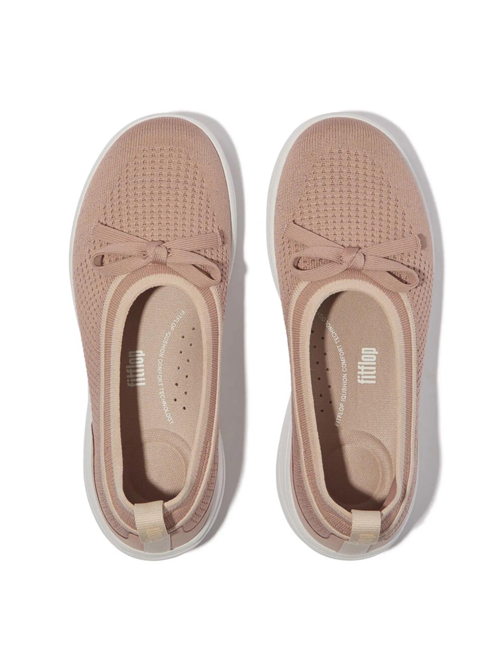 FitFlop™ WOMEN'S SUPER-Q BOW KNIT BALLET FLATS PINK