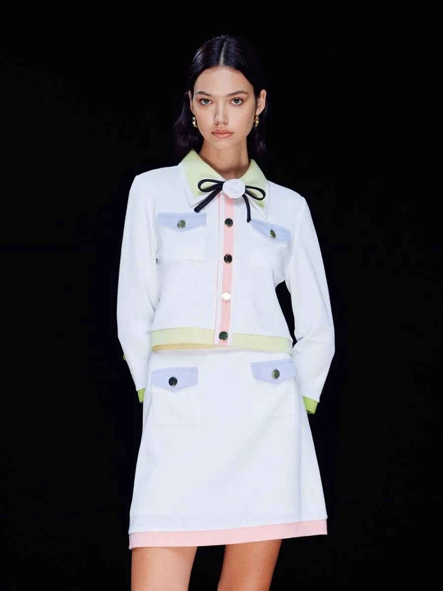 ASV (SS24) Pretty Pale Women Cropped Jacket White