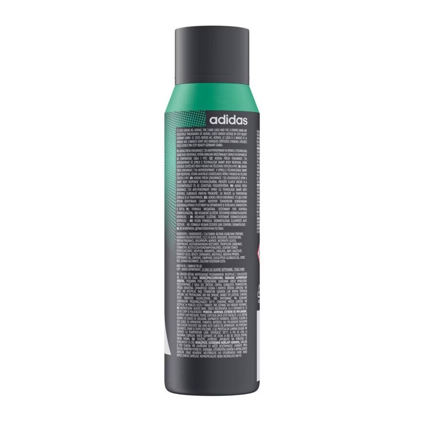 Adidas Spray Fresh Endurance Anti-Perspirant 150 Ml. สเปรย์ระงับกลิ่นกาย ผู้ชาย