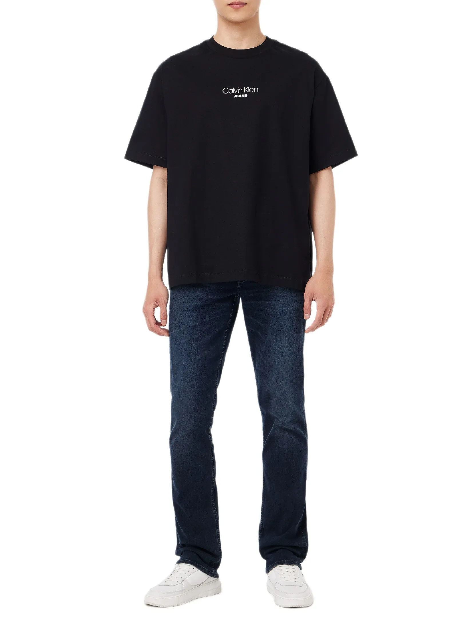 CALVIN KLEIN Men s Relaxed Fit CKJ Graphic Short Sleeve T-Shirt Black