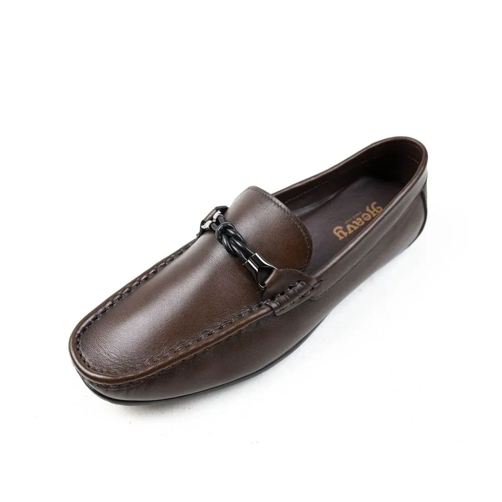 HEAVY Brown Loafer Leather Shoes VC5900