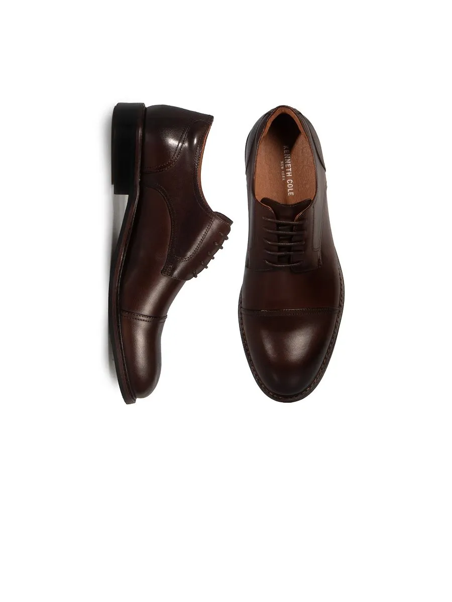 KENNETH COLE MEN DRESS SHOES PATTISON LACE UP / BROWN