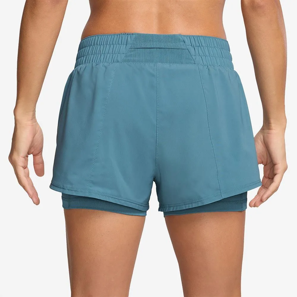 NIKE Women Training Shorts Dri-FIT One Mid-rise 3" 2-in-1 Blue - NI083AP033ELTH