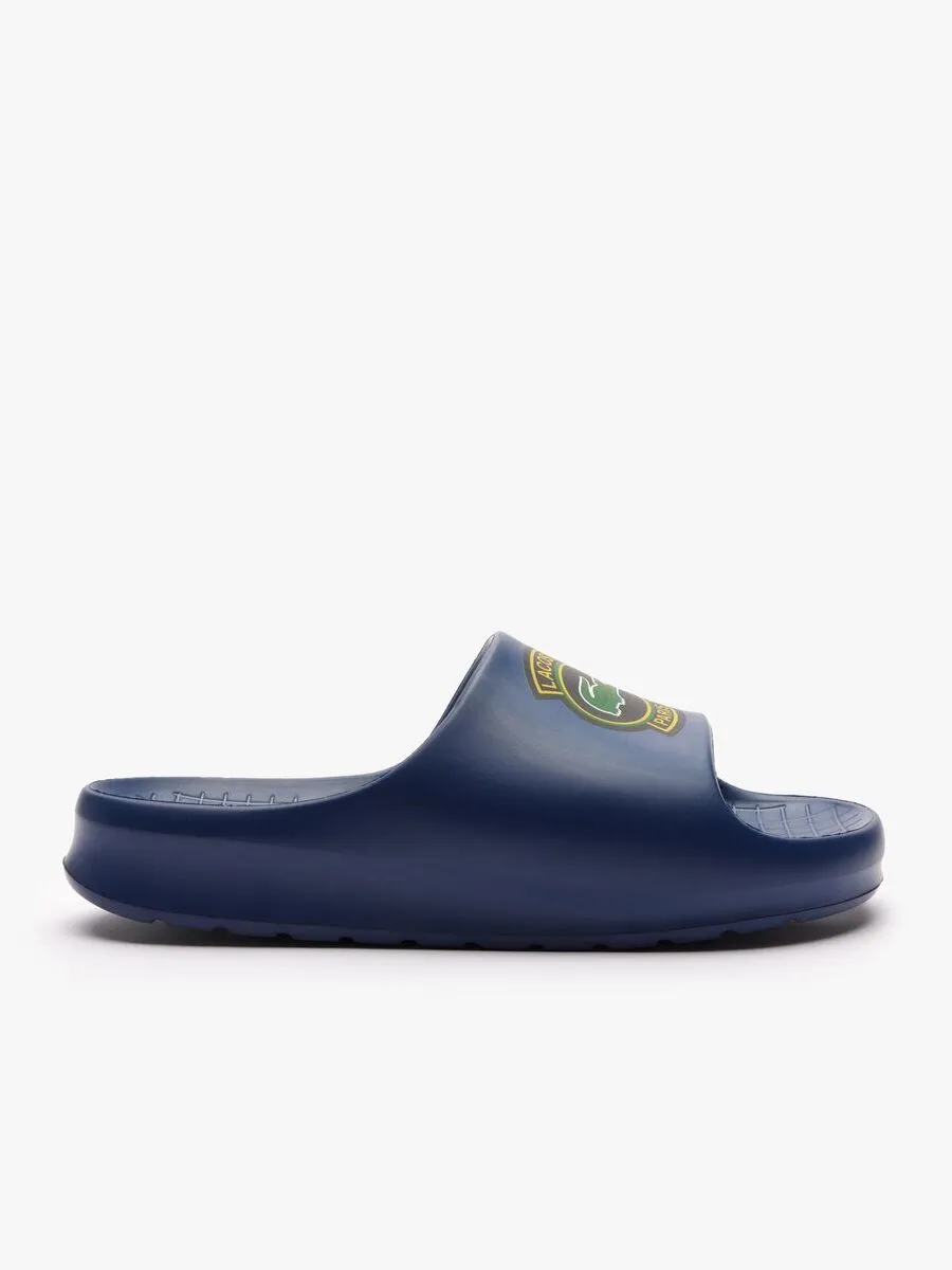 LACOSTE Navy Men’s Serve Slide 2.0 Logo