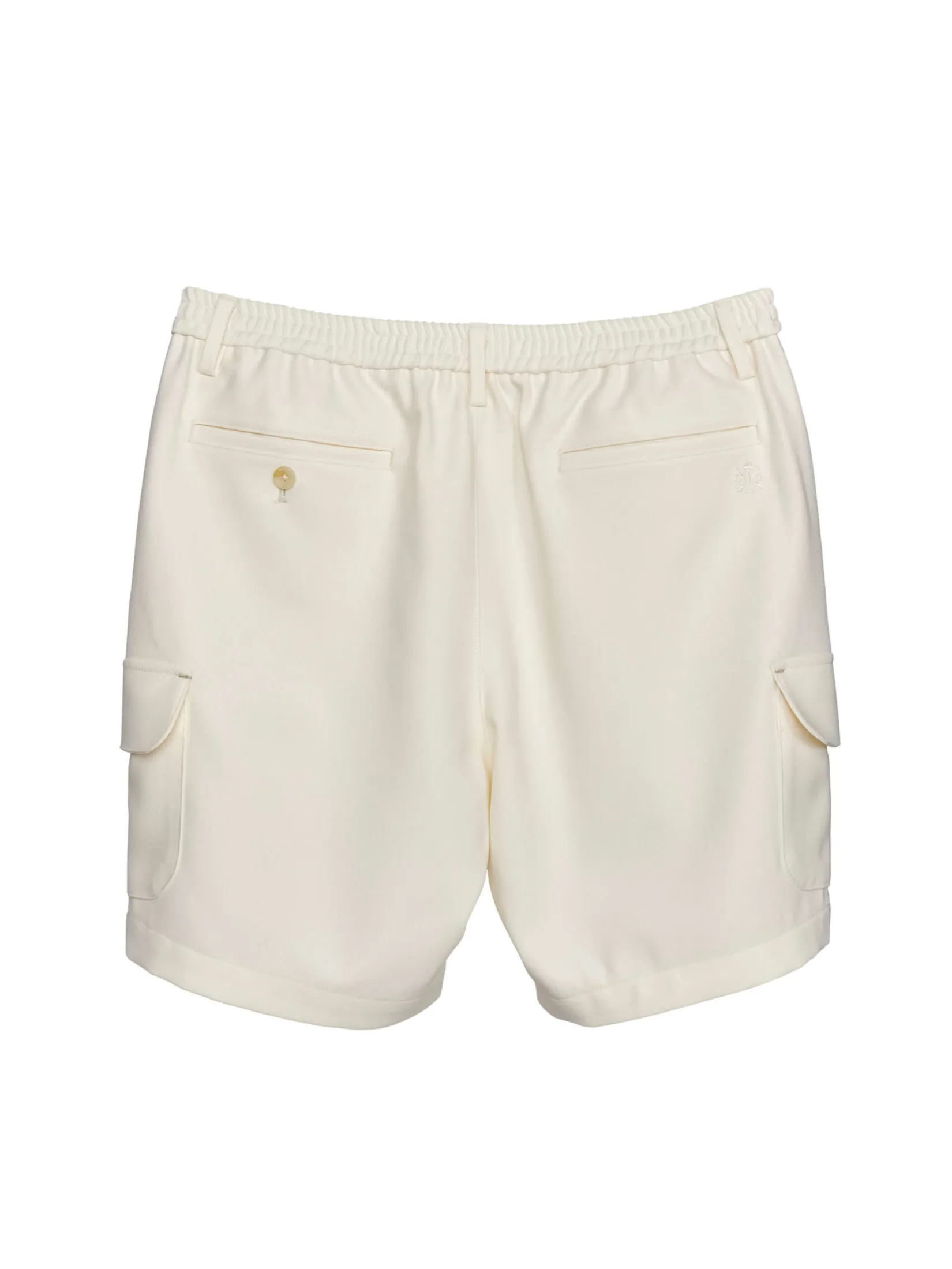 TAKEO KIKUCHI MEN WHITE LIGHT FAUX DENIM CARGO SHORTS PANTS